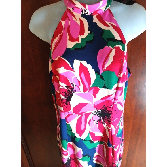 TRINA TURK Women's Size 8 Dress Floral Print Halter Neck Retail $208 - Picture 3 of 12